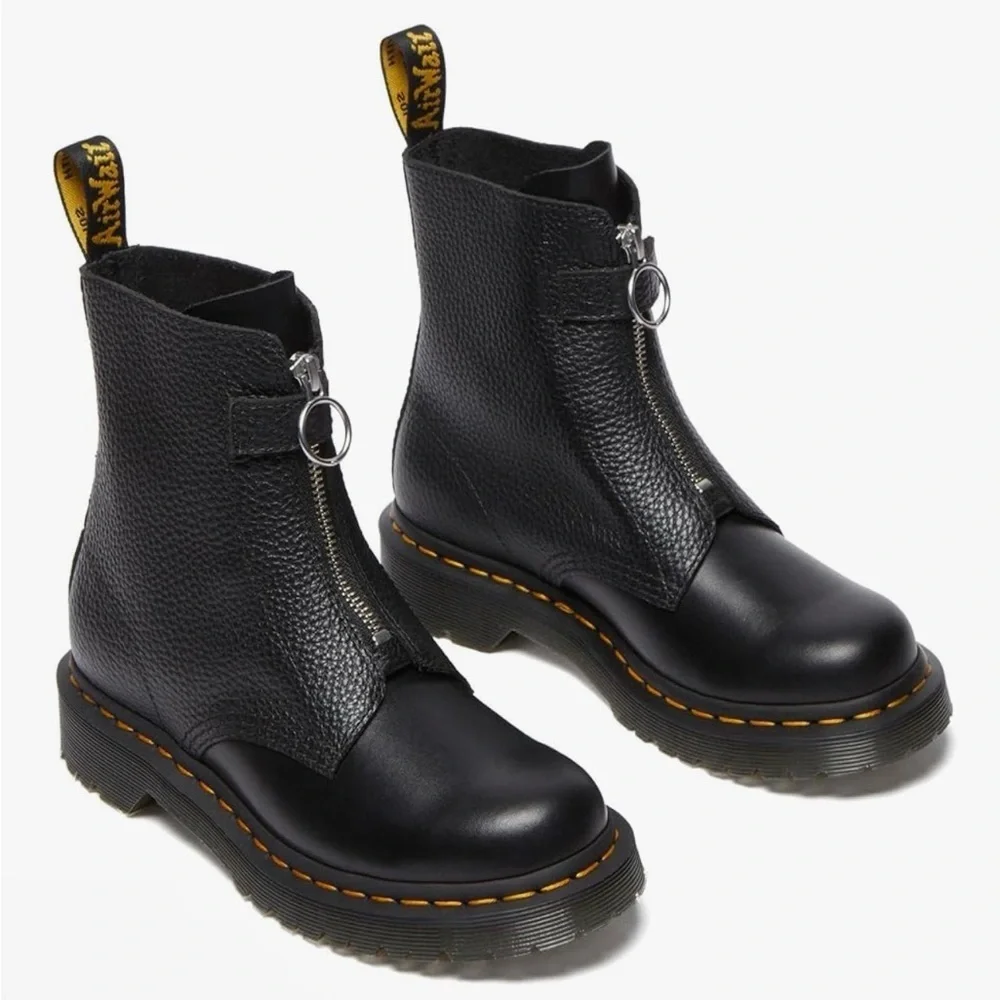 Dr. Martens womens 1460 Pascal Front Zip Leather Boots